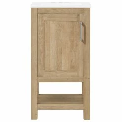 Best Sale 🔥 Ove Decors Vegas 18" Single Sink Bathroom Vanity Set With Countertop, White Oak ❤️