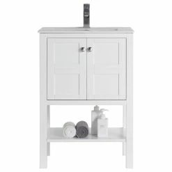 Best deal 😍 Tennant Brand 24" Arola Sleek White Bathroom Vanity 🎁