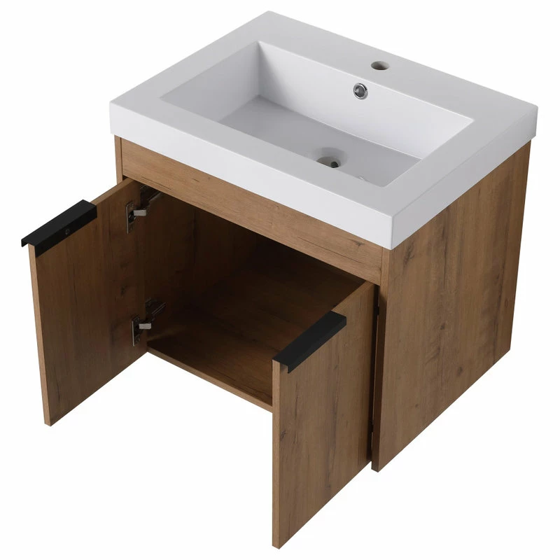 Top 10 ๐ BNK Wall Mounted Bathroom Vanity, Resin Basin, KD Packing, Imitative Oak, 24" โจ - Image 7