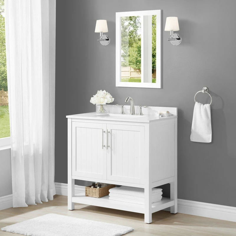 Promo 🎉 Ove Decors Concord 36" Single Sink Vanity Kit White With Included Mirror ❤️ - Image 6