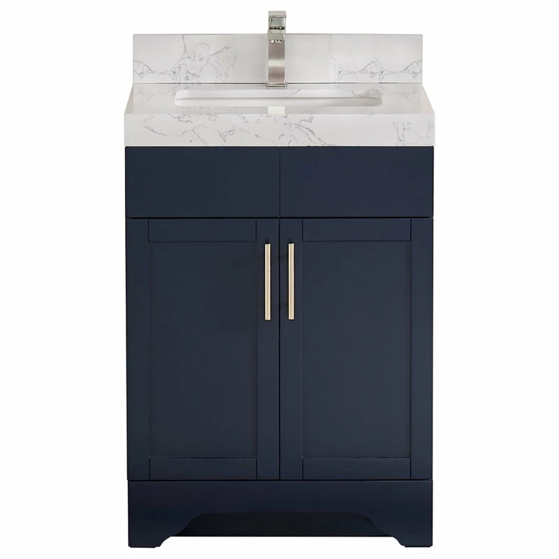 Brand new โค๏ธ Tile Generation 24" Vanity Wood Body And Quartz White, Marine Blue ๐ - Image 10