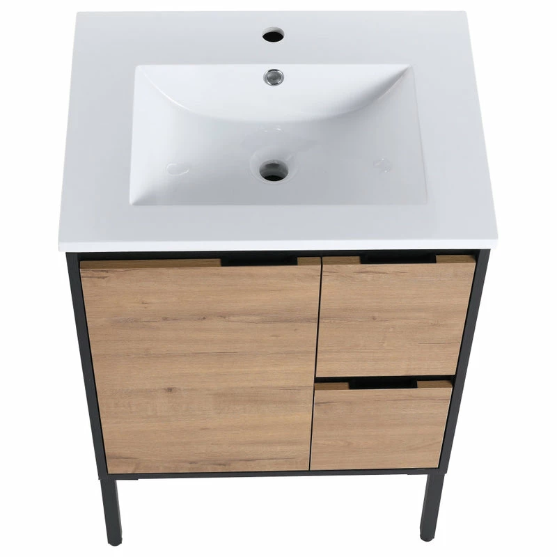 Best deal 🎉 BNK 24" Bathroom Vanity With Sink, Single Sink Modern Bathroom Vanity ✨ - Image 7
