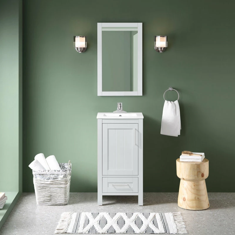 Outlet ๐ฅ Ove Decors Kansas 18" Single Sink Bathroom Vanity Set With Countertop, Dove Grey ๐ - Image 2