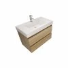 Best Pirce 🎁 Bathroom Vanity Wholesale INC. 36" Wall Mount Vanity With Reinforced Acrylic Sink, White Oak ✨