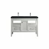 Promo 🛒 Dowell K&B Supplies Adams Bathroom Vanity Set, 48", Black Basin, Double 🧨