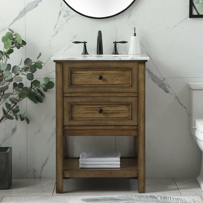 Cheapest ๐ Elegant Furniture & Lighting 22" Transitional Driftwood-Light Bathroom Vanity ๐ฏ - Image 2