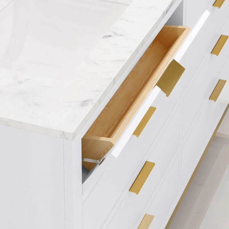 Brand new 🎁 Water Creation Bristol 60" Marble Countertop Vanity, Pure White 🥰 - Image 5