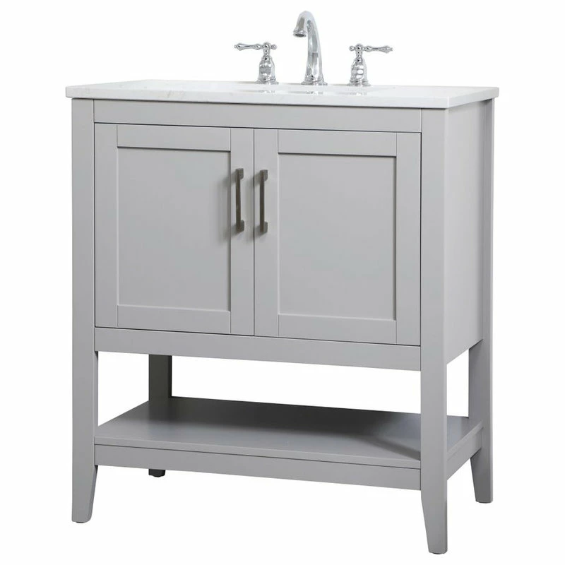 Wholesale 🔥 Elegant Furniture & Lighting Addison 30" Single Bathroom Vanity, Gray 😍 - Image 7
