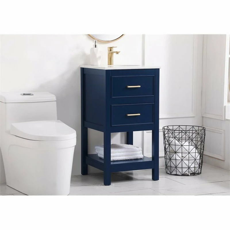 Budget ๐งจ Elegant Furniture & Lighting Elegant VF19018BL 18"Single Bathroom Vanity, Blue ๐ - Image 2