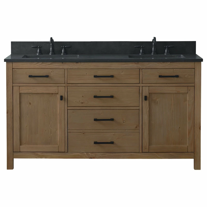 Best Pirce ๐คฉ Sudio Design Jasper 60" Double Bathroom Vanity, Textured Natural, Blue Limestone ๐