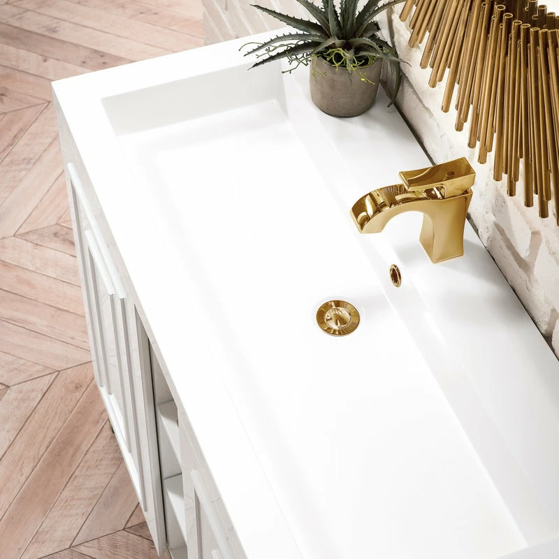 Best Pirce 🎉 James Martin Furniture Alicante' 39.5" Single Vanity, Gloss White, White Gloss Top 🌟 - Image 6