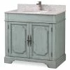 New 😍 Chans Furniture 36" Litchfield Silver Blue Rustic Bath Vanity 👏