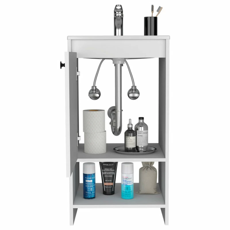 Cheapest ๐ FM FURNITURE Chariot Free Standing Vanity Cabinet, White ๐ฏ - Image 5