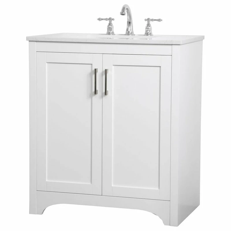 Budget 😍 Elegant Furniture & Lighting Maisie 30" Single Bathroom Vanity, White 🎁 - Image 7