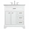 Deals 🎁 Elegant Furniture & Lighting Asher 32" Single Bathroom Vanity, White 😉