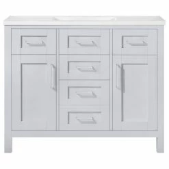 Best Sale 😀 OVE Decors Tahoe III 42" Vanity With Power Bar, Dove Gray 😍