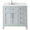 Cheapest ⭐ OVE Decors Tahoe 36" Dove Gray Vanity With Yves Cultured Marble Countertop ✔️