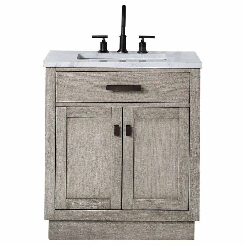 Best reviews of โ๏ธ Water Creation Chestnut 30" Bath Vanity, Grey Oak, Faucet, Oil-Rubbed Bronze Hardware ๐