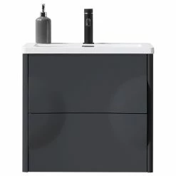Best deal 💯 Cartisan Design & Build Group, Inc. Colmar Wall Mount Vanity, Dark Gray, 24" ✔️