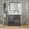 Deals 😍 Eviva LLC Eviva Lugano 36" Gray Modern Bathroom Vanity With White Integrated Top 🌟