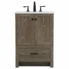 Best reviews of ✨ Elegant Furniture & Lighting Home Living Single 18" Bathroom Vanity (Natural Oak), Weathered Oak, 24 💯