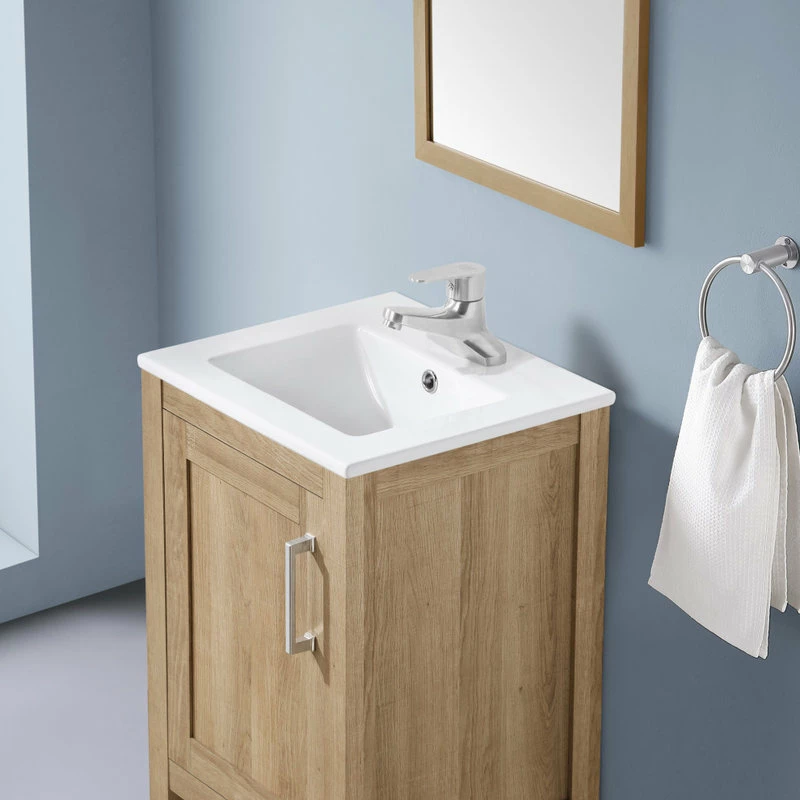 Best Sale ๐ฅ Ove Decors Vegas 18" Single Sink Bathroom Vanity Set With Countertop, White Oak โค๏ธ - Image 7