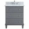 Cheapest ✨ A Touch Of Design Freestanding Gray Bathroom Vanity Sink Set With White Marble Top 🧨