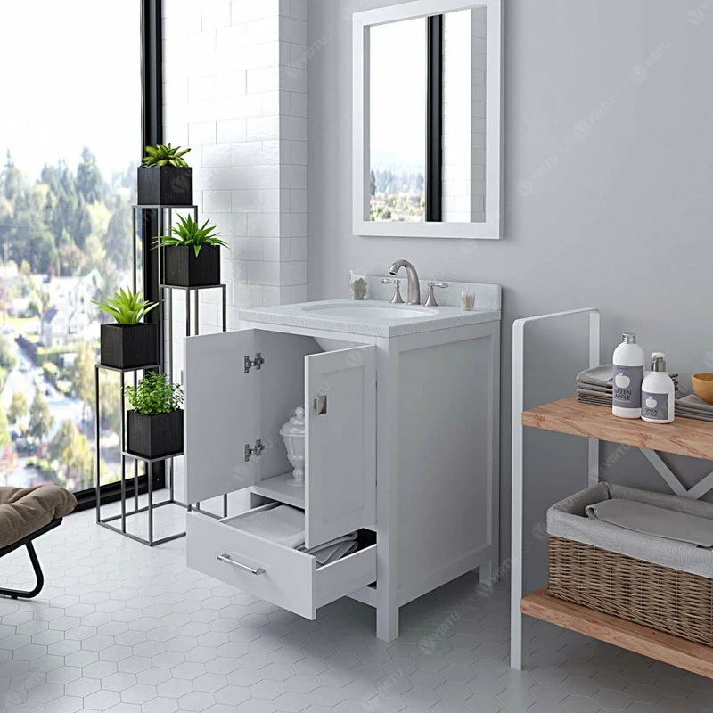 Best Pirce ๐ Virtu USA Caroline Avenue 24" Single Bathroom Vanity Set In White โจ - Image 6
