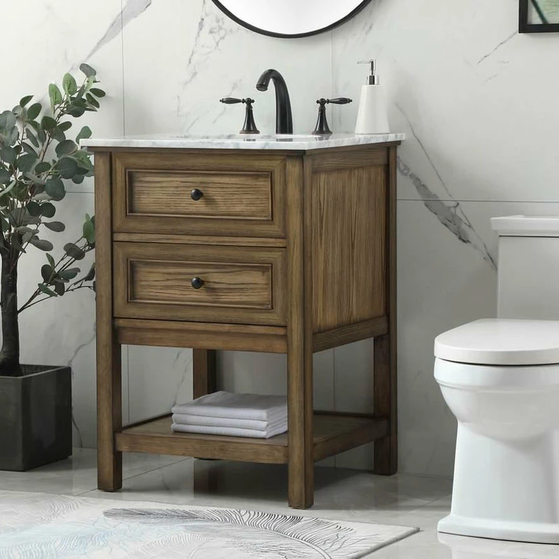 Cheapest ๐ Elegant Furniture & Lighting 22" Transitional Driftwood-Light Bathroom Vanity ๐ฏ - Image 3