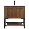 Hot Sale 🎁 Elegant Furniture & Lighting Elegant VF42030WB 30"Single Bathroom Vanity, Walnut Brown 😉