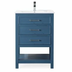 Top 10 🥰 Tennant Brand 24" Aruzza Small Slim Teal Bathroom Vanity 🔥