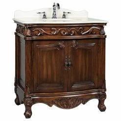 Hot Sale 🌟 Chans Furniture 32" Fiesta Colonial Small Bathroom Sink Vanity 🎉