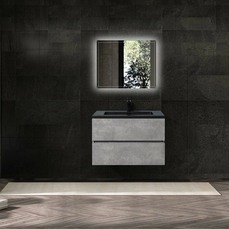 Budget ❤️ George William Cabinetry Alba Matte Black Modern Design Wall Mounted Vanity Set, 30" ⌛ - Image 5