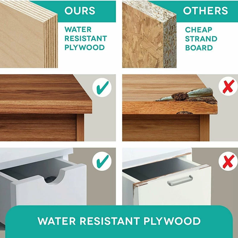 Budget ๐ฏ Fine Fixtures Oakville Bath Vanity, Ceramic Sink, Onix Grey, 24 Inch, Satin Brass Hardware โ - Image 6