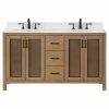 Buy 🎁 Altair Hadiya Brown Pine Bathroom Vanity Set, 60", Without Mirror 😉