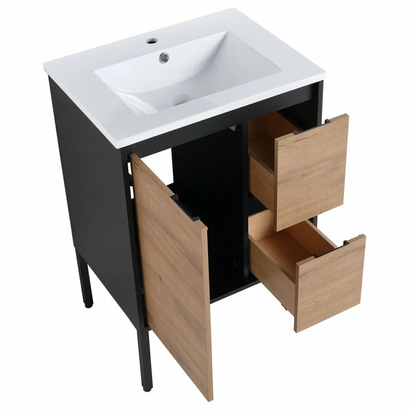 Best deal 🎉 BNK 24" Bathroom Vanity With Sink, Single Sink Modern Bathroom Vanity ✨ - Image 9