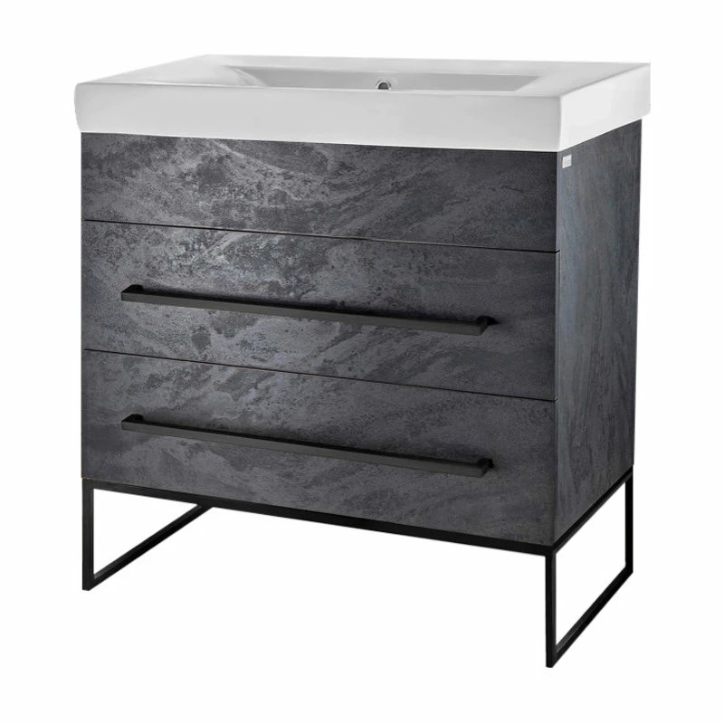 Best reviews of ๐ Fine Fixtures Modern Vanity Set, Black Marble, 36", Black Hardware โจ