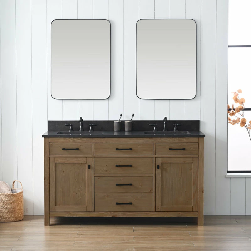 Best Pirce ๐คฉ Sudio Design Jasper 60" Double Bathroom Vanity, Textured Natural, Blue Limestone ๐ - Image 7