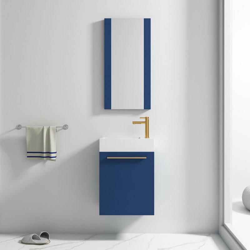 Best Pirce โ๏ธ Blossom US Colmar 18" Vanity Base Only, Navy Blue, Navy Blue, 18x33 ๐ - Image 3