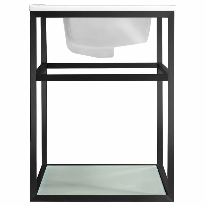 Deals 🥰 Swiss Madison Pierre 48" Single, Metal Frame, Open Shelf, Bathroom Vanity, Black ❤️ - Image 3