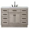 Deals ✔️ Water Creation Chestnut 48" Bath Vanity, Grey Oak, Mirror, Oil-Rubbed Bronze Hardware 🔔