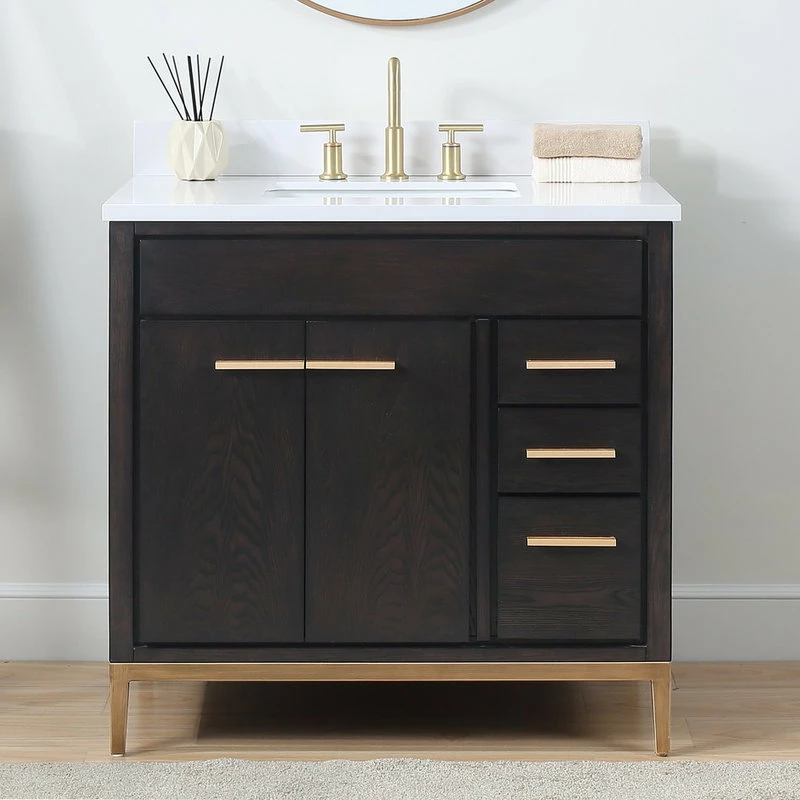 Cheapest 🌟 Tennant Brand 36" Beatrice Espresso Modern Bathroom Vanity 😍 - Image 5