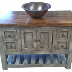 Discount 🔔 RusticManHomeDecor Belmont 36" Single Bathroom Vanity In Reclaimed Wood With Wood Top 🤩