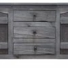 Brand new ⭐ FoxDen Decor Charleston Weathered Gray Barnwood Bathroom Vanity, Gray, 60"x22"x36", Double Si ⌛