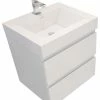 Buy ⭐ Bathroom Vanity Wholesale INC. 24" Wall Mount Vanity With Reinforced Acrylic Sink, High Gloss White ✨